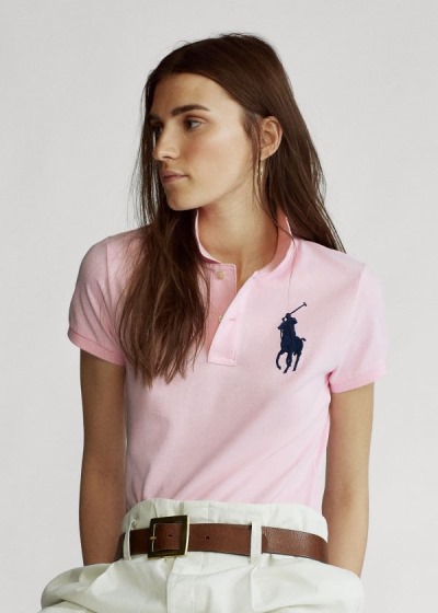 Women's Polo Ralph Lauren Skinny Fit Big Pony Polo Shirts | 372486MJD